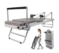 Foldable Reformer Pilates Machine Compact Pilates Reformer Machine Equipment For Home Gym Adjustable Core Training Bed For Workout Stretching Balance Yoga Exercise