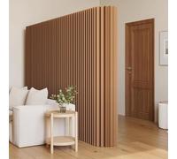 Foldable Retractable Divider,Panel Screens Modern Folding Room Divider Indoor Privacy Screen, Freestanding Paper Wall Partition Divider,Brown-4x2m/13.12x6.5FT