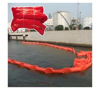 Foldable Reusable PVC Oil Fence, 32.8 FT 65.6 FT Orange High Visibility Float-Type Oil Containment Boom, Solid Floating Garbage Fence for River Without Splicing