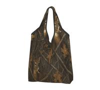 Foldable Reusable Shopping Bag Camouflage Deer Camo Hunting Large Grocery Tote With Carry Handles