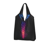 Foldable Reusable Shopping Bag Nurse Rn En Cyberpunk Large Grocery Tote With Carry Handles