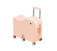 Foldable Ride-On Suitcase for Kids with Side Cup Holder, Password Lock, Pedal Design for Travel Convenience