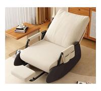 Foldable Rocking Chair for Adults with Footrest, Padded Plush Seat & High Backrest - Comfortable Lounge Chair for Home, Garden, Balcony, Perfect for Reading & Relaxation