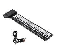 Foldable Roll Up Electronic Organ, 49 Keys Soft Silicone Keyboard with Built-in Speaker, Drum Rhythms, Record Playback, Demo Songs, Portable Music for Beginners