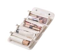 Foldable Roll Up Makeup Bag with Clear Zipper Pockets, Detachable Portable Travel Makeup Organizer Bag, Large Capacity Waterproof Cosmetic Bag for Women, Travel & Daily Use