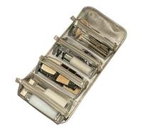 Foldable Roll Up Makeup Bag with Clear Zipper Pockets, Detachable Portable Travel Makeup Organizer Bag, Large Capacity Waterproof Cosmetic Bag for Women, Travel & Daily Use