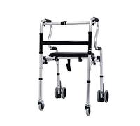 Foldable Rollator Walkers, Folding Rollator for Seniors Adjustable Height with Seat 100kg Capacity 62x50x85cm