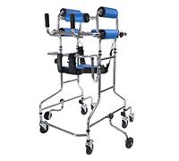Foldable Rollator Walkers, Rehabilitation Standing Frame Rollator Walker with Seat Armrest for Seniors Adults 150-180cm