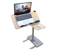 Foldable Rolling Laptop Table with Mouse Tray Non-Slip Strips Ideal for Writing Reading Eating - Versatile Bedside Desk Compact and Lightweight Design.