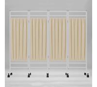 Foldable Rolling Privacy Screen, Portable Room Divider for Hospital and Temporary Spaces, Lightweight and Easy to Move