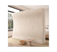 Foldable Room Divider Screen, Telescopic Partition Wall Panel, Portable Privacy Divider for Living Room Office, White 63x39x79in