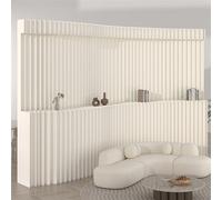 Foldable Room Divider with Shelves, Multifunctional Partition for Space Separation, No Assembly Required - Suitable for Offices, Living Rooms, Bedrooms