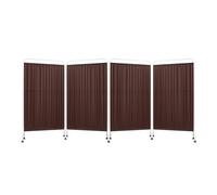 Foldable Room Divider with Swivel Wheels, Adjustable Panels for Privacy and Space Division in Homes or Offices