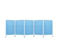 Foldable Room Divider with Swivel Wheels, Adjustable Panels for Privacy and Space Partition in Offices, Homes, and Events