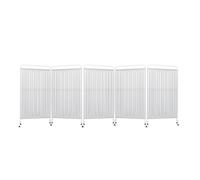 Foldable Room Divider with Swivel Wheels, Adjustable Panels for Privacy and Space Partition in Offices, Homes, and Events