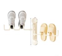 Foldable Rotating Shoe Drying Rack with Suction Cup Attachment for Stable Mounting, Suitable for Drying Shoes For Indoors and Outdoors (white-A)