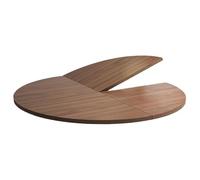 Foldable Round Brown Table Top, 1 Piece - Adjustable 47 to 79 Inches, Space-Saving Design for Dining, Events, and Home Use (140cm)