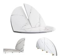 Foldable Round Dining Table 100-240cm Expandable Desk for Home Office & Portable Piano Design - Transformable 120cm/47in Space-Saving Furniture