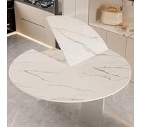Foldable Round Dining Table - Customizable, Extendable, DIY Design - 220cm (87in) Garden Table, No Legs, Perfect for Outdoor Use, Space-Saving Solution