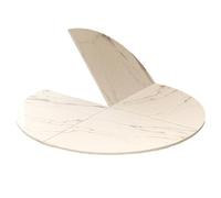 Foldable Round Dining Table Extender, Adjustable 63" Wooden Top, Space-Saving Portable Table for Parties, Dining Room & Events (White, 4-Fold Design)