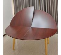 Foldable Round Dining Table, Space-Saving Wooden Top, Extendable Design for Large Gatherings and Parties, Perfect for Entertaining and Home Use