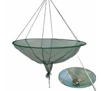 Foldable Round Pier Fishing Net - Open Pull-Out Crab & Shrimp Cage |