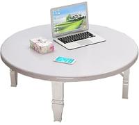Foldable Round Table Japanese Low Table Center Table Study Desk & Dining Table Perfect for Bedroom with & Window View (Size: 80cm Color: D)