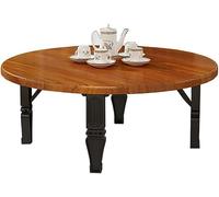 Foldable Round Table Japanese Low Table Center Table Study Desk Dining Table Perfect for Bedroom with and Window (Size: 70 cm Color: C)