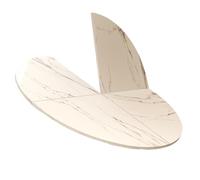 Foldable Round Table Top 48/50/60 Inch - White Marble Texture for Rectangular & Circular Dining Tables, Temporary Extender for Events & Gatherings (160cm/63in)