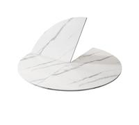 Foldable Round Table Top Extender - 59" White Wood Portable Tabletop for Dining & Parties, Space-Saving Design, Fits 47-79" Tables, Easy to Store, Multipurpose Solut