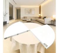 Foldable Round Tabletop 120-200cm White Replacement Surface for Banquet & Dining Events Rallon Low Table 160cm (63") - Ideal for Parties & Gatherings