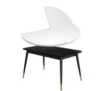 Foldable Round Tabletop 120-240cm Replacement Table Surface for Home/Garden Versatile White Dining Table Top Ideal for Indoor/Outdoor Use (120cm/47in)