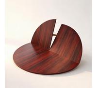 Foldable Round Tabletop Extender 120cm/47.2in Temporary Folding Table Top Replacement for Outdoor Use Teak Finish Perfect for Events and Gatherings