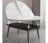 Foldable Round Tabletop Extender Space Saving Dining Table for 10 20 People Adjustable 47 86" Diameter Perfect for Catering Banquets and Parties No Legs