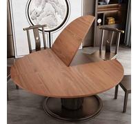 Foldable Round Tabletop, Wooden Portable Table, Transform Your Worpace, 4-Part Round Folding Table for Family Meals (Wit, 200cm/78.74in)