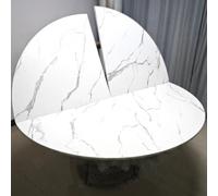 Foldable Round Wood Table Top - Easy Open Circle Design for Dining Coffee Patio - Temporary Banquet Table without Legs - Versatile & Space-Saving Solution