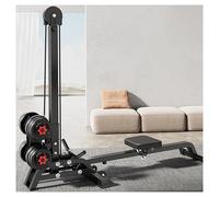 Foldable Rowing Machine 2 in 1 Multi-Function LAT Pull Down Machine & LAT Row Cable Machine with Comfortable Seat and Anti-Slip Handles for Home Gym Full-Body Workout