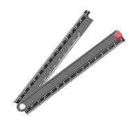 Foldable Ruler,11.8 Inches 90 Degree Folding Aluminum Alloy Ruler - Precision Scale Geometric Measuring Tool for Artists Designers Architects Home Renovation