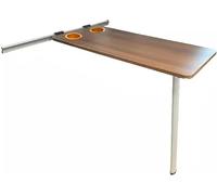 Foldable RV Dinette Table, Detachable Sliding Leg Kit for Campervans and Motorhomes, Versatile Wood Grain Design, Space Saving Folding Table for Caravans