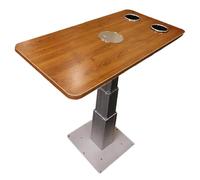 Foldable RV Table for Motorhomes - Lightweight Removable Legs Portable Camping Table Travel-friendly Design Brown Color Perfect for Outdoor Adventures