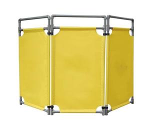 Foldable Safety Barrier with 3 Panels - 100 cm High Durable PVC Safety Fence Portable Caution Barrier Lightweight 173.5 x 100 cm Set of 8