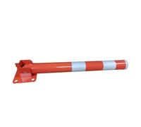 Foldable Safety Bollard Post Parking Barrier, Heavy Duty Parking Lock With Reflective Stripes For Bike Lanes Walkways, Rustproof Waterproof Driveway Traffic Security Bollards(Red)