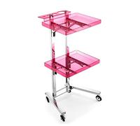 Foldable Salon Tray with Wheels, Portable Tattoo and Hair Stylist Station, Chemical-Resistant Rolling Cart for Artists and Hairdressers