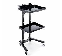 Foldable Salon Tray with Wheels, Portable Tattoo and Hair Stylist Station, Chemical-Resistant Rolling Cart for Artists and Hairdressers