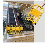 Foldable Security Barrier with Wheels, Mobile Traffic Control for Engineering Repairs, Portable Entry Fence for Enhanced Safety and Access Management