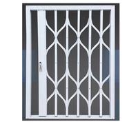 Foldable Security Grille - Lockable Space-saving Design for Window Safety in Bedrooms and Offices
