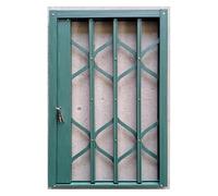 Foldable Security Grille - Lockable Space-saving Design for Window Safety in Bedrooms and Offices