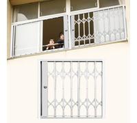 Foldable Security Window Bars Child Safety Lock Net Expandable Outdoor Window Fences Hurricane-Resistant Safety Solutions for Homes Secure Your Windows Today!