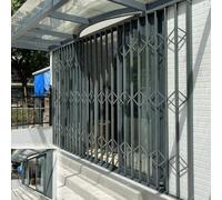 Foldable Security Window Grilles for Doors & Windows - Outdoor Lockable Barrier Ideal for Sliding Glass Doors Fences & Vitrines (W70xH140cm/28x55in)