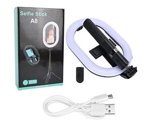 Foldable Selfie Light Rechargeable Dimmable Light with Tripod Stand Phone Holder for Makeup Live Stream